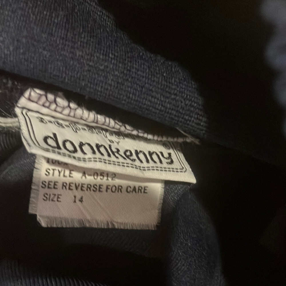 Vintage Donnkenny pants dark navy size 14